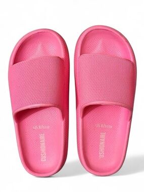 Cushionaire Pink Slide Sandals Size 8 Comfortable Summer Slides